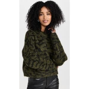 Frame Abstract Jacquard Crew Neck Sweater